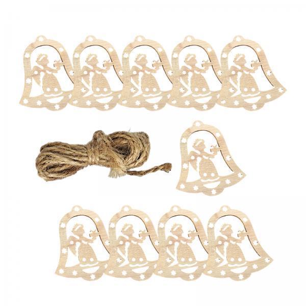 Christmas Craft Embellishment - แผ่นไม้ตัดแต่งรูปทรงต่างๆ สำหรับตกแต่งคริสต์มาส ป้ายแขวน ป้ายไม้เปล่าสำหรับงาน DIY ระบายสี