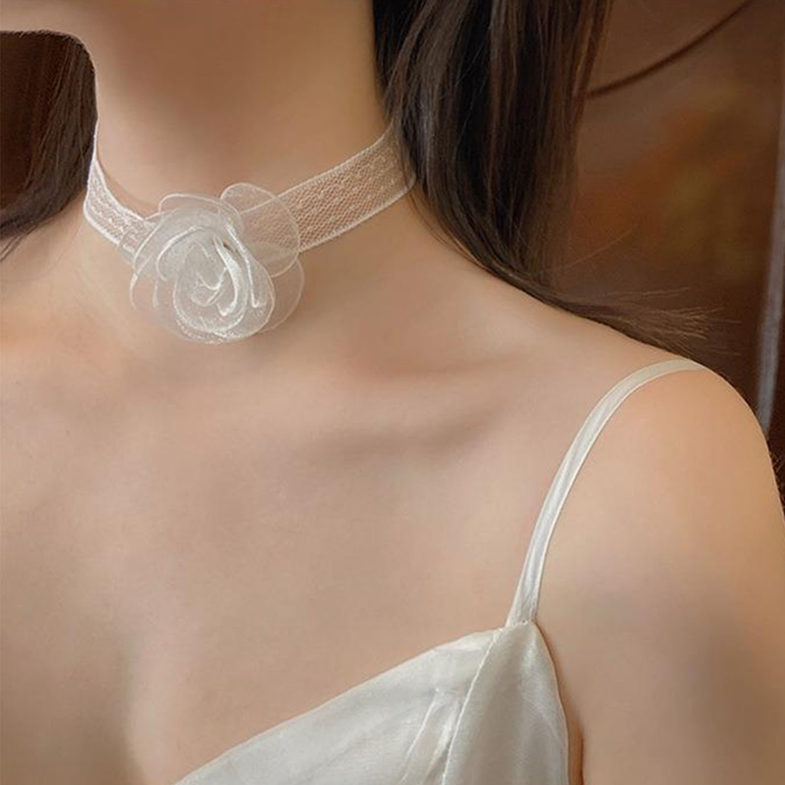 ที่คาดผมผูกโบว์ลูกไม้ประดับดอก - Lace Ribbon Trim บทวิจารณ์และราคา