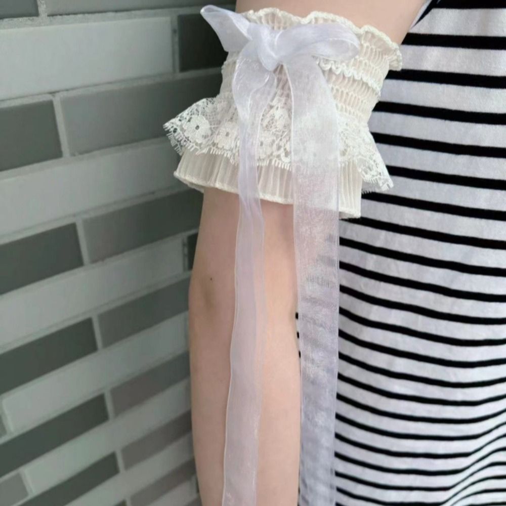 ปลอกแขนลูกไม้สไตล์โลลิต้า ผ้าร - Lace Ribbon Trim บทวิจารณ์และราคา