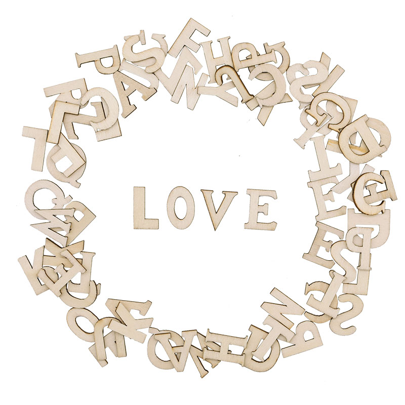 ตัวอักษรตัวเลขไม้มีตัวอักษร100 - Craft Embellishments บทวิจารณ์และราคา