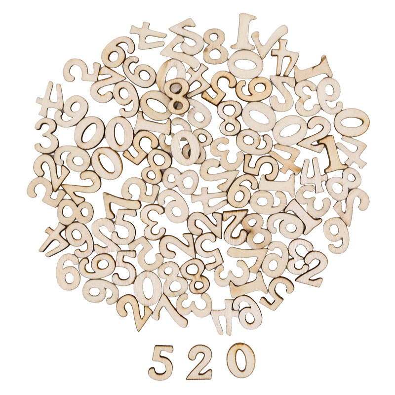 ตัวอักษรตัวเลขไม้มีตัวอักษร100 - Craft Embellishments บทวิจารณ์และราคา
