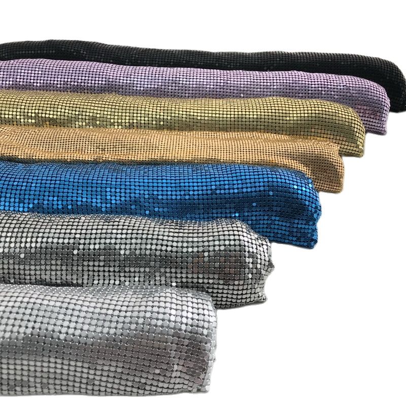 ผ้าเลื่อมโลหะอลูมิเนียมสีทองแบ - Crystal Mesh Fabric บทวิจารณ์และราคา
