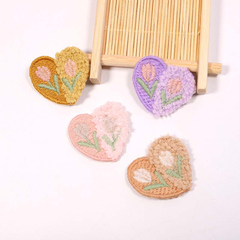 10ชิ้นผ้าขนสัตว์ดอกไม้รัก appl - Applique Patch Flower บทวิจารณ์และราคา