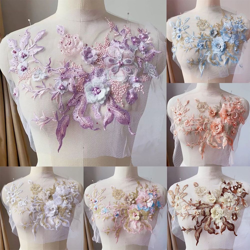 แพทช์ปักเลื่อมสีสันสวยงาม แต่ง - Applique Patch Flower บทวิจารณ์และราคา
