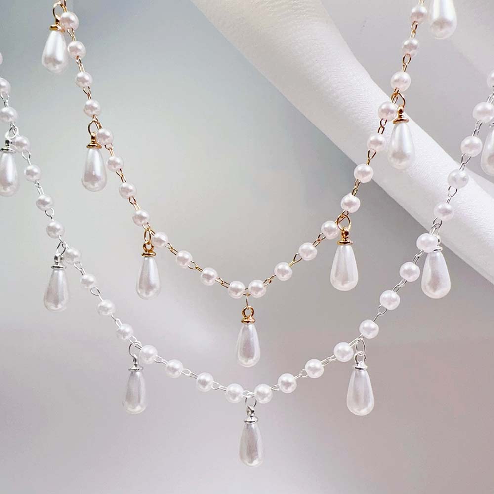 0.5M 1M เลียนแบบ Pearl Waterdr - Pearl Trim Chain บทวิจารณ์และราคา