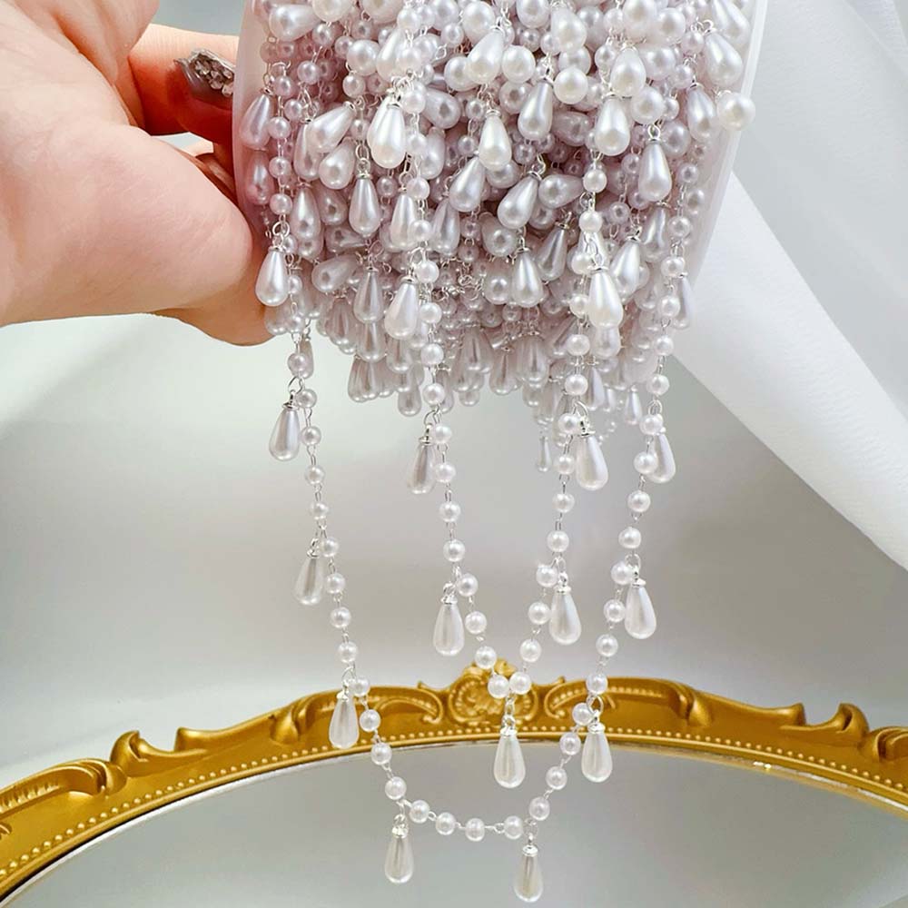 0.5M 1M เลียนแบบ Pearl Waterdr - Pearl Trim Chain บทวิจารณ์และราคา