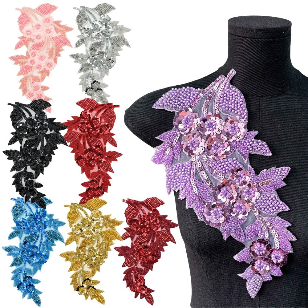 แพทช์ปักลายดอกไม้ 3 มิติ ประดั - Applique Patch Flower บทวิจารณ์และราคา