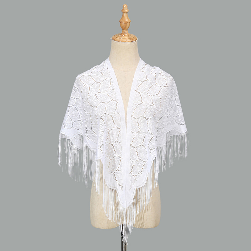 Elegantพู่สามเหลี่ยมผ้าพันคอโพ - Tassel Fringe Trim บทวิจารณ์และราคา