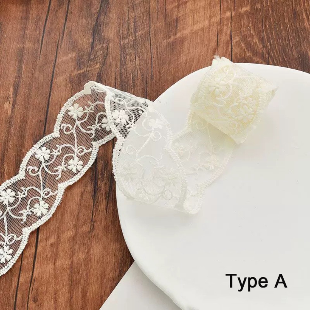 ริบบิ้นตกแต่งผ้าฝ้ายแท้ 5 หลา  - Lace Ribbon Trim บทวิจารณ์และราคา