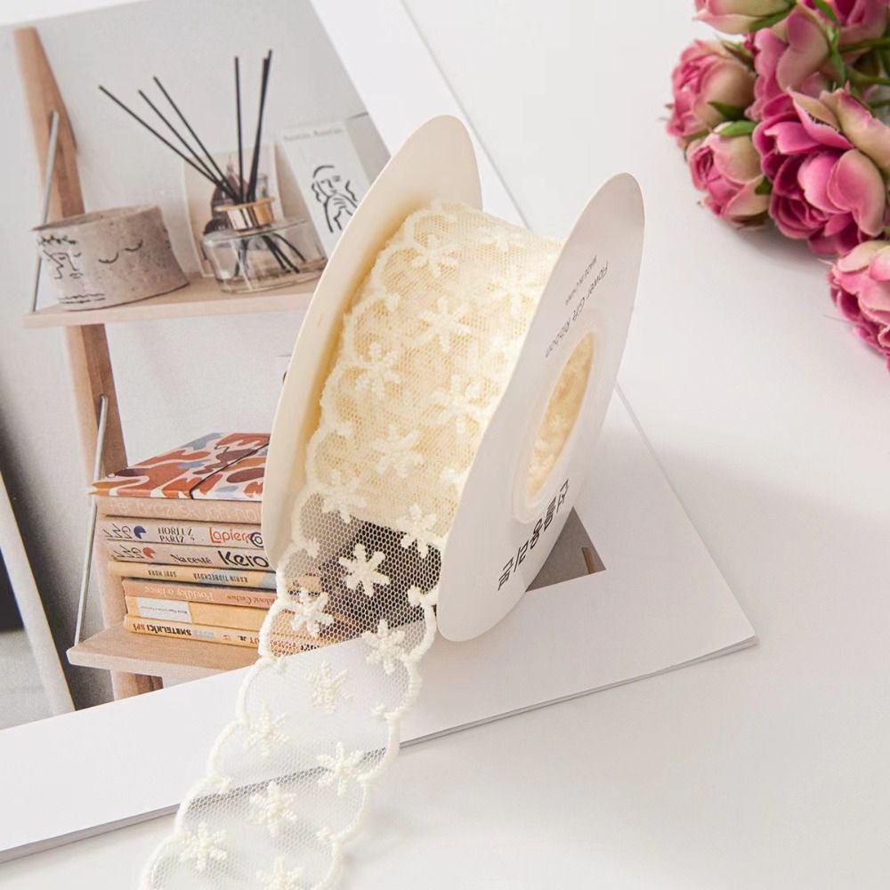 ริบบิ้นตกแต่งผ้าฝ้ายแท้ 5 หลา  - Lace Ribbon Trim บทวิจารณ์และราคา