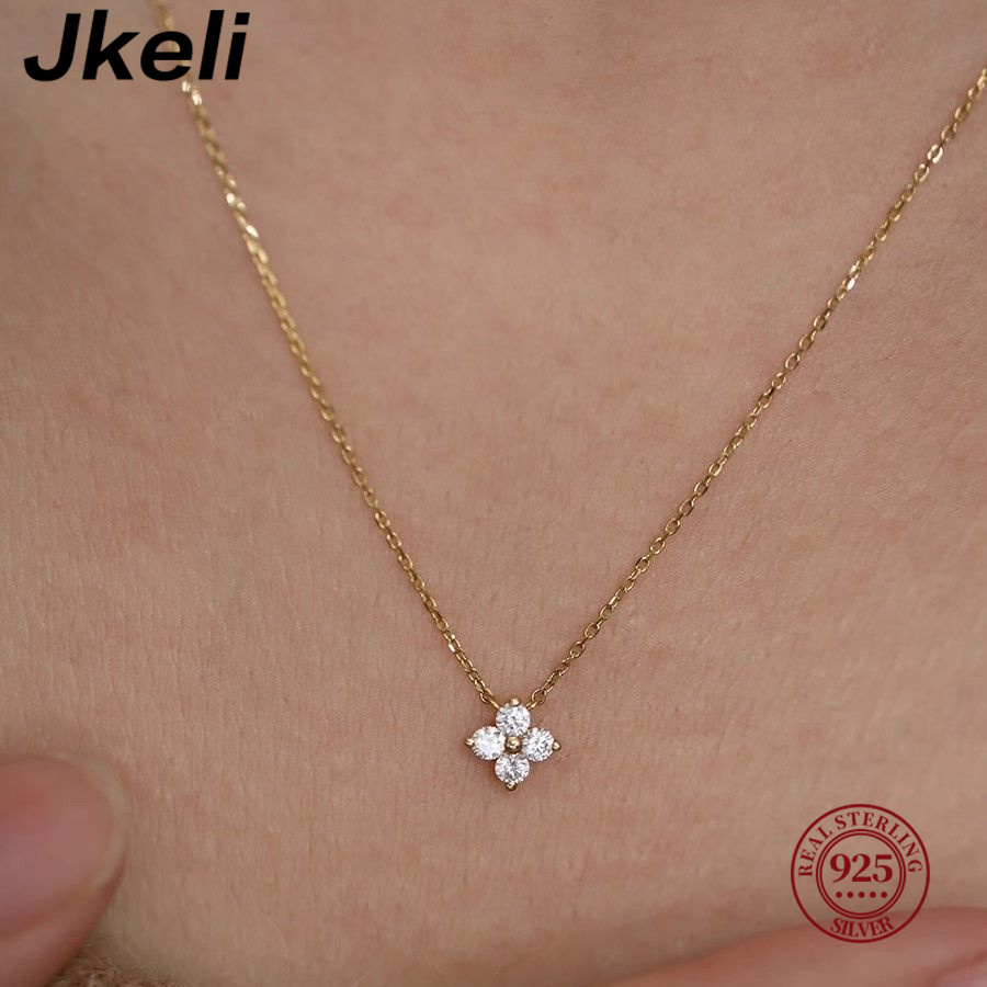 Jkeli 925 เงินสเตอร์ลิงชุบ 14K - Pearl Trim Chain บทวิจารณ์และราคา