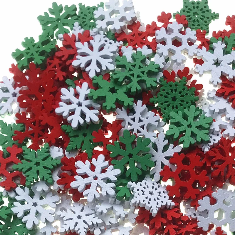 50 ชิ้น แผ่นไม้รูปเกล็ดหิมะหลา - Christmas Craft Embellishment บทวิจารณ์และราคา