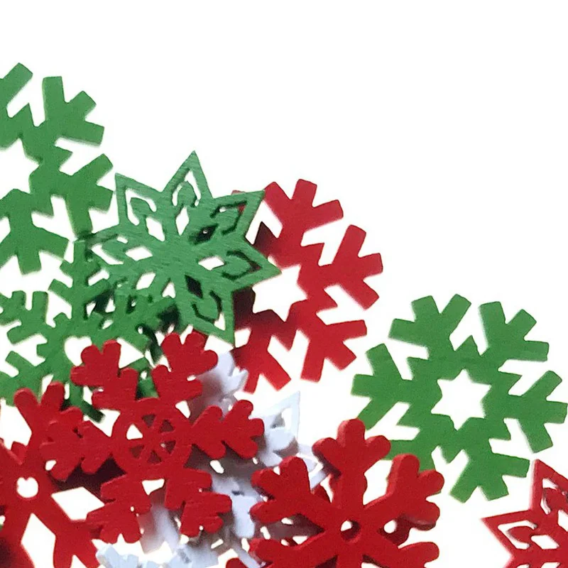 50 ชิ้น แผ่นไม้รูปเกล็ดหิมะหลา - Christmas Craft Embellishment บทวิจารณ์และราคา