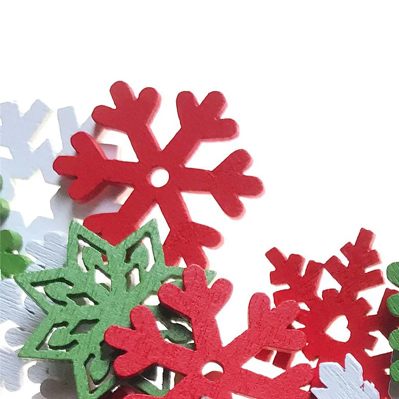 50 ชิ้น แผ่นไม้รูปเกล็ดหิมะหลา - Christmas Craft Embellishment บทวิจารณ์และราคา