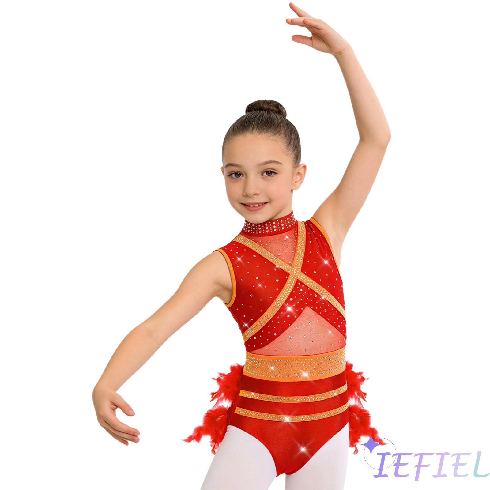 ชุดบอดี้สูทเต้นบัลเลต์ลาตินสำห - Rhinestone Banding Trim บทวิจารณ์และราคา