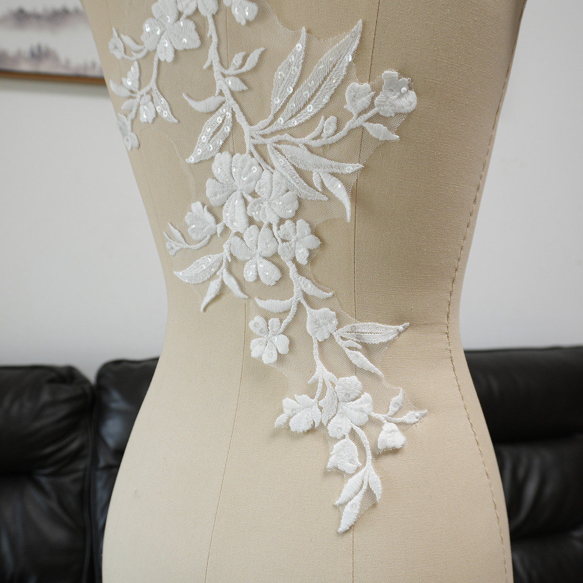 ผ้าปะติดลายดอกไม้สีขาวประดับเล - Craft Embellishments บทวิจารณ์และราคา