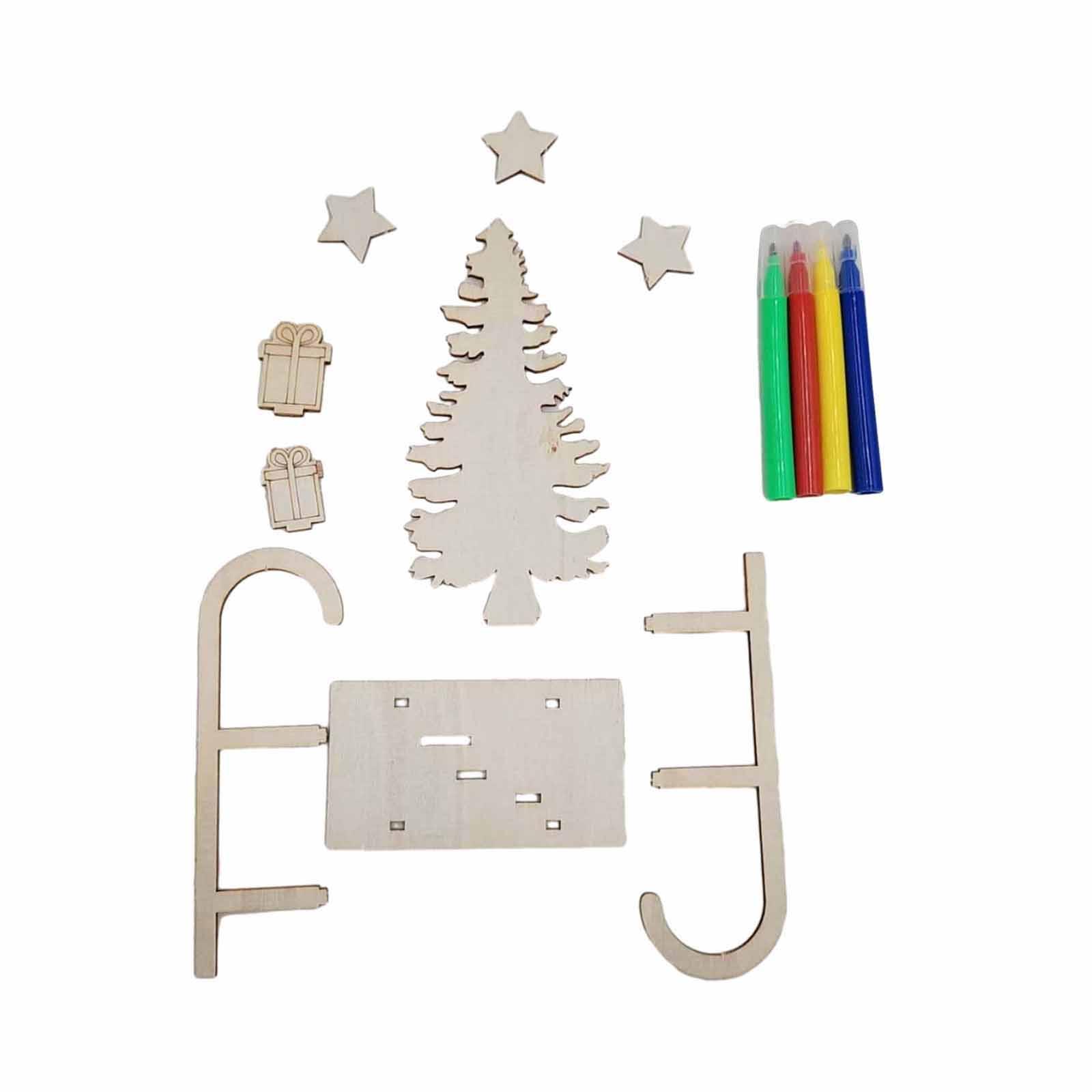 3 ชิ้นงานฝีมือไม้ DIY ตกแต่งต้ - Christmas Craft Embellishment บทวิจารณ์และราคา